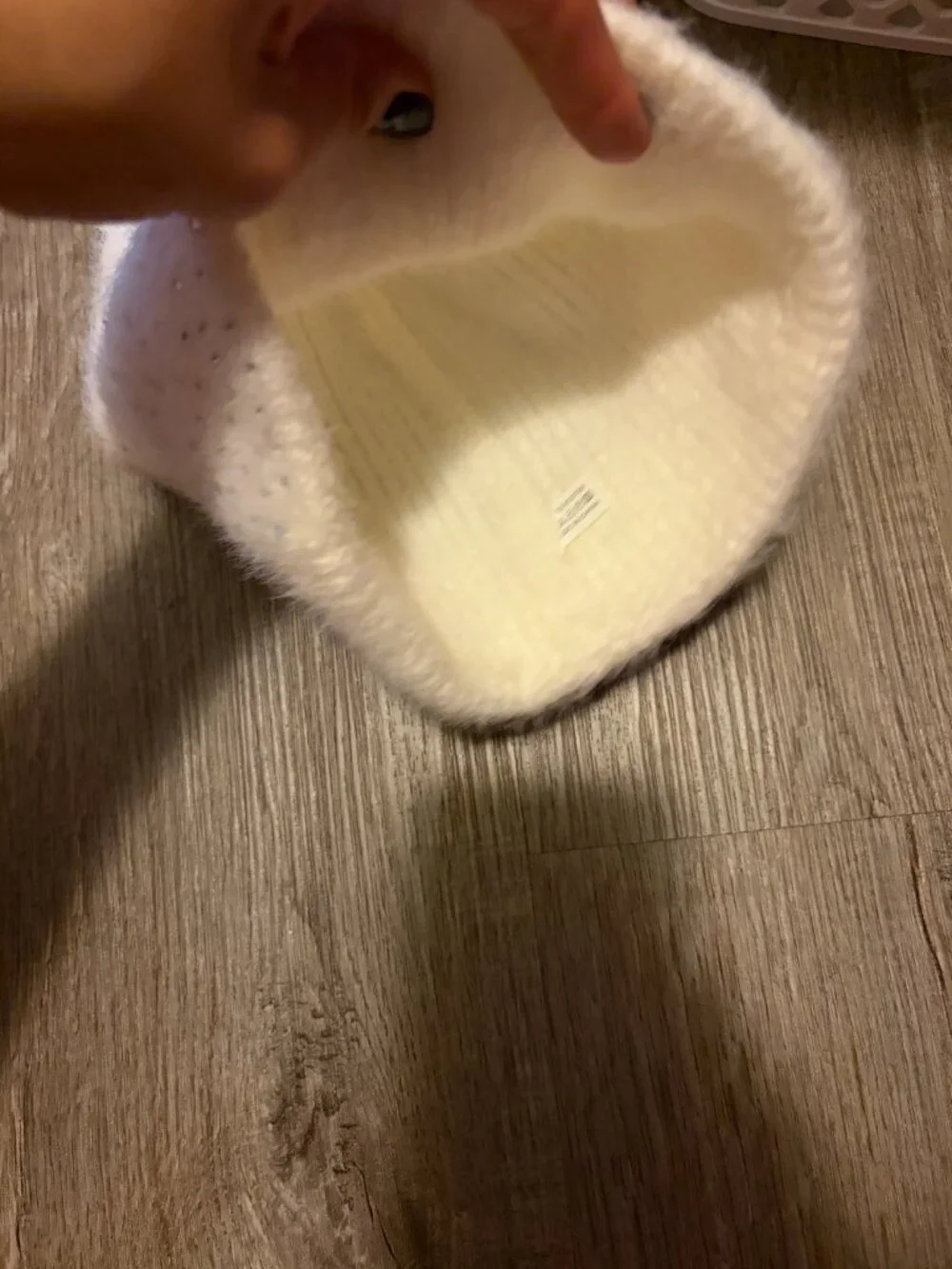 Sparkly White Beanie Barely Worn For Winter Cute Accessory OS